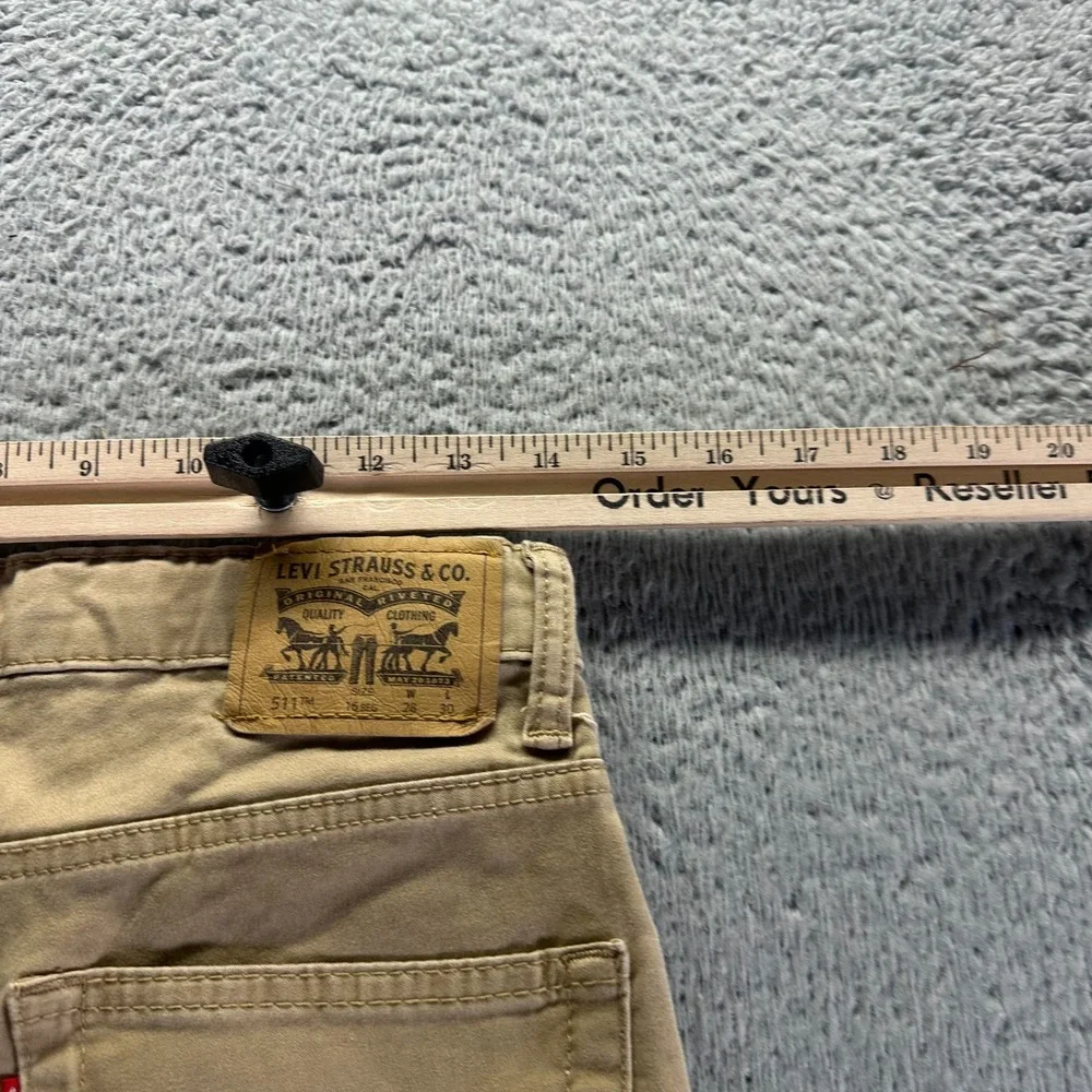 Levi's 511 Pant Boys 16 Brown Cotton‎ Chino Straight Ankle Slim Preppy Stretch